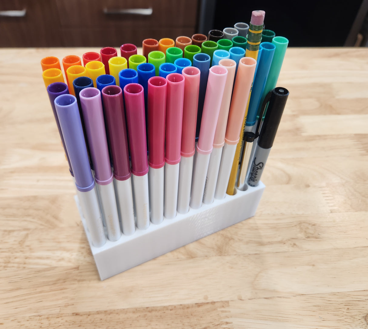 Stylish Upright Pen, Pencil, Marker, or Stylus Holder 3D Printed Base