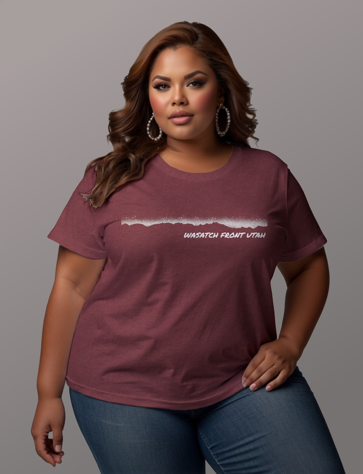 Wasatch Front Utah Mountain Range Starry Silhouette Tee Shirt Adult Unisex Soft T-Shirt