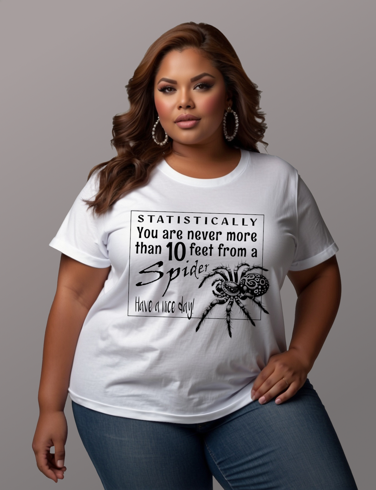 You Are Never More Than 10 Feet from a Spider Tee Shirt - Funny Adult Unisex Soft T-Shirt