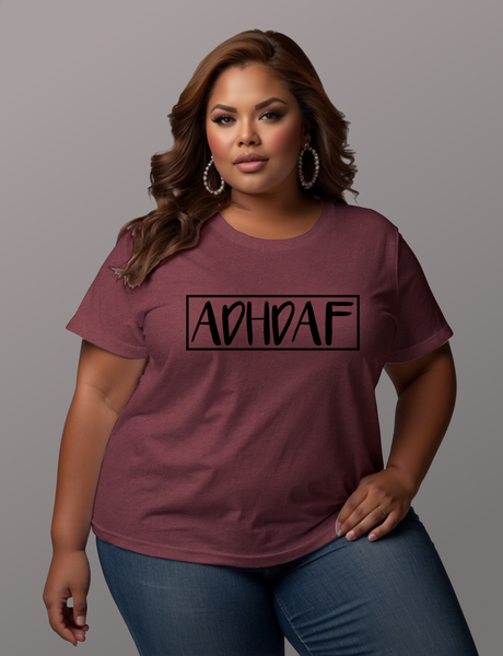 ADHDAF Tee Shirt - Embrace Comfort and Humor with Our Adult Unisex Soft T-Shirt