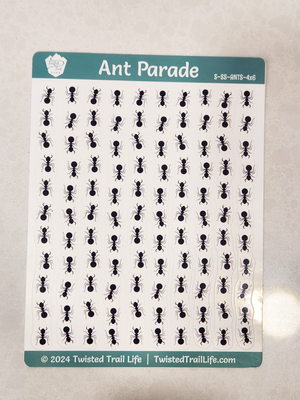 Marching Ant Parade Sticker Sheet 4.5" x 6"