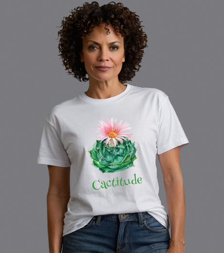 Cactitude Cactus Lover Sassy Funny Tee Shirt - Adult Unisex Soft T-Shirt