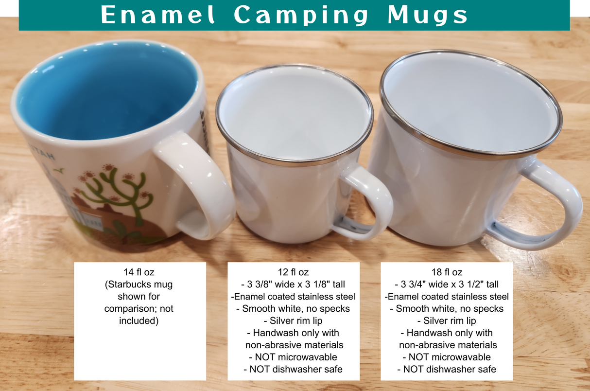 Pretty But Prickly Cactus Lover's Enamel Camping Mug 12 oz or 18 oz